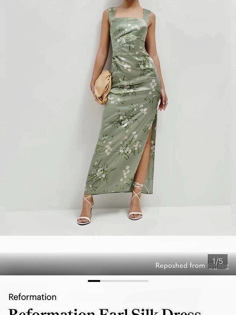 Reformation Earl Draped Floral Silk-Charmuse Maxi Dress Floral Maxi Dress size 4